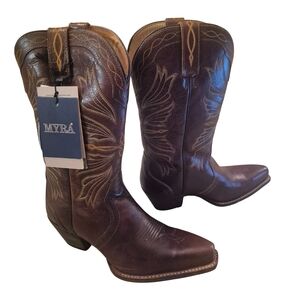 Myra Bag Brown Heeled Boots